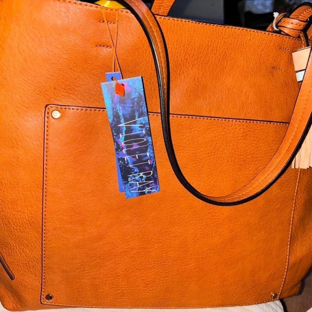BagViolet Ray Cross Body Purse Bag  w/ mini perfumes an assortment of jewelry